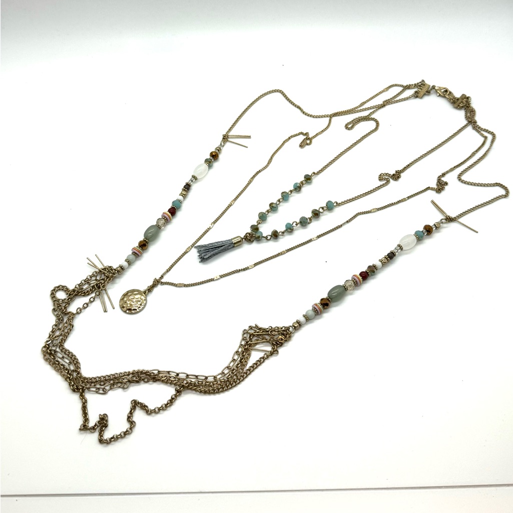 The Limited - Long Three Layed Necklace - Vintage 18$